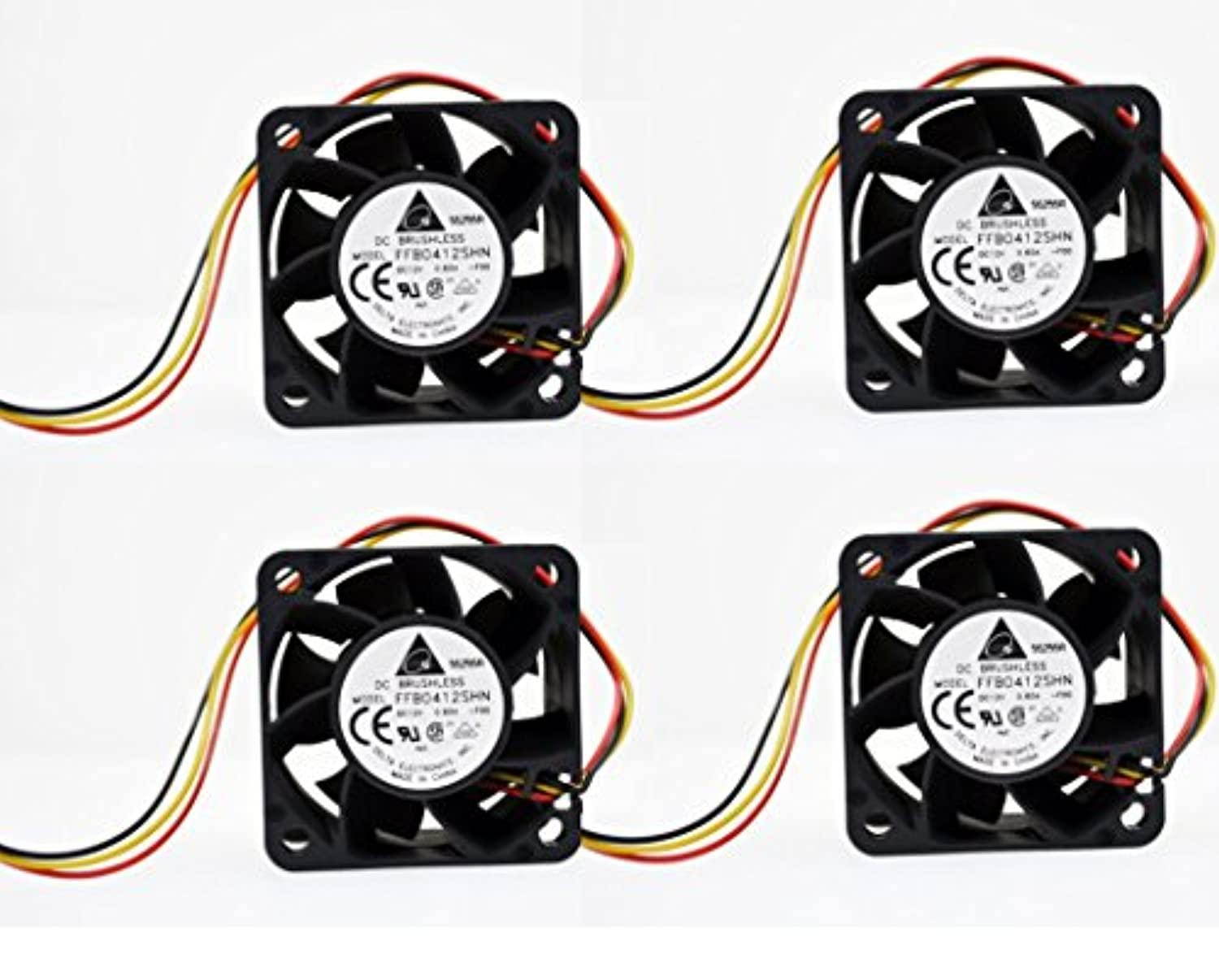 set of 4 !! ffb0412shnf00 40 x 40 x 28mm cooling fan, 24 cfm, 51.5 dba, 13000 rpm, 0.60a, 3 pin tach connector. ship from usa !!