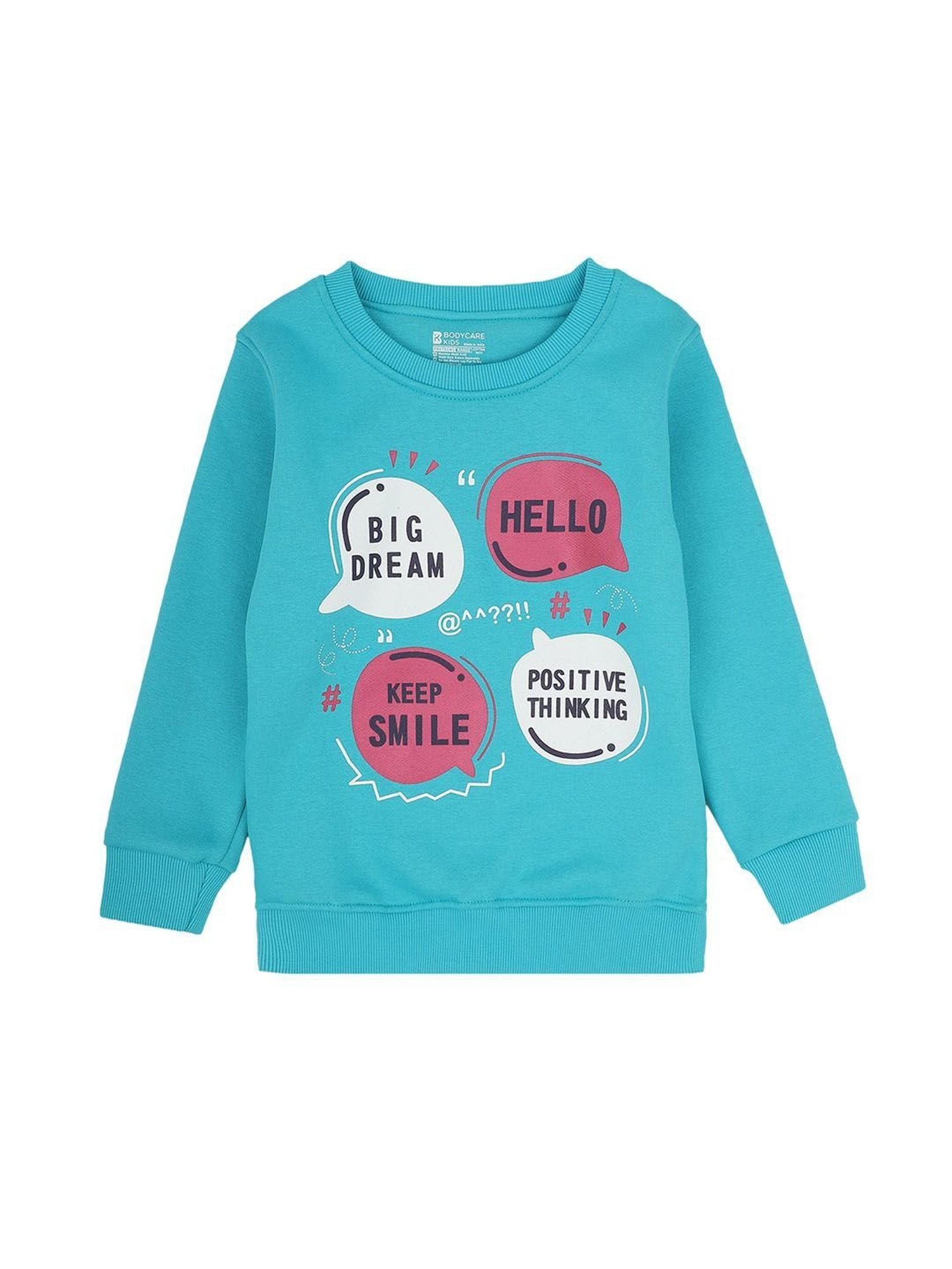 Proteens Kids Blue Graphic Print Full Sleeves Sweatshirt