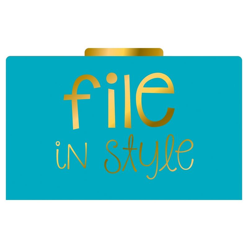 Barker Creek Legal File Folder Set 9ct - Pink, Turquoise, & Black with Gold Foil