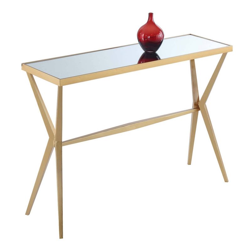 Saturn  Console Table Mirror/Gold - Breighton Home