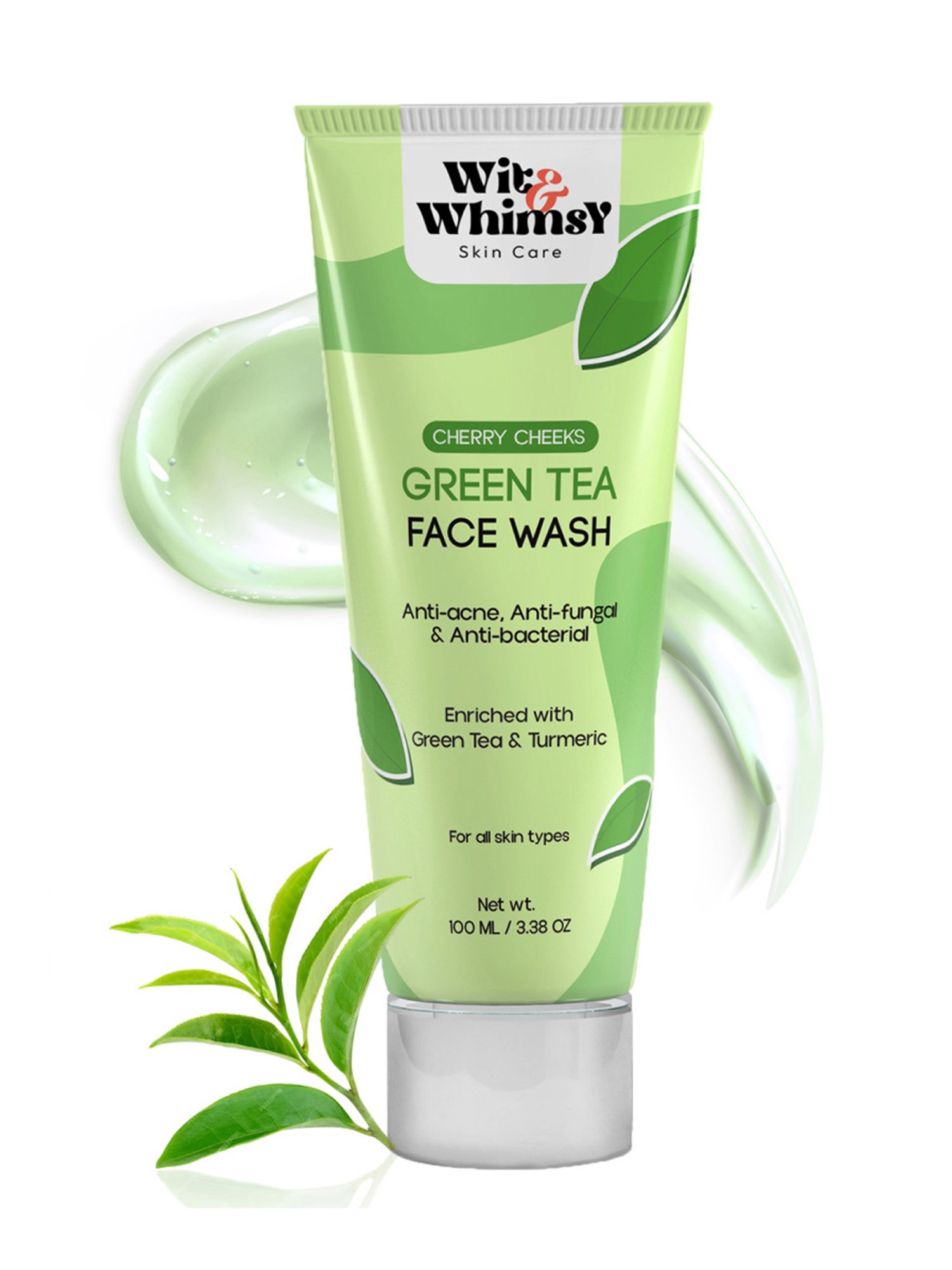Wit & Whimsy Cherry Cheeks Green Tea Face Wash - 100 ml