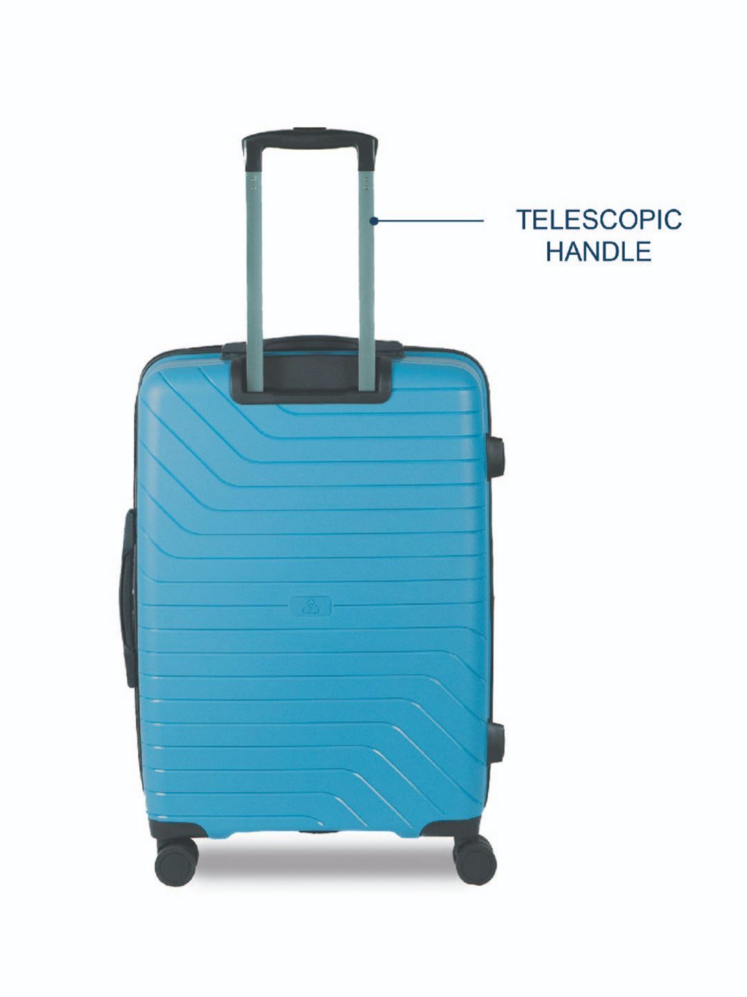 Carriall Blue 8 Wheel Large, Medium & Small Hard Checked Luggage Set of 3 - 52 cm