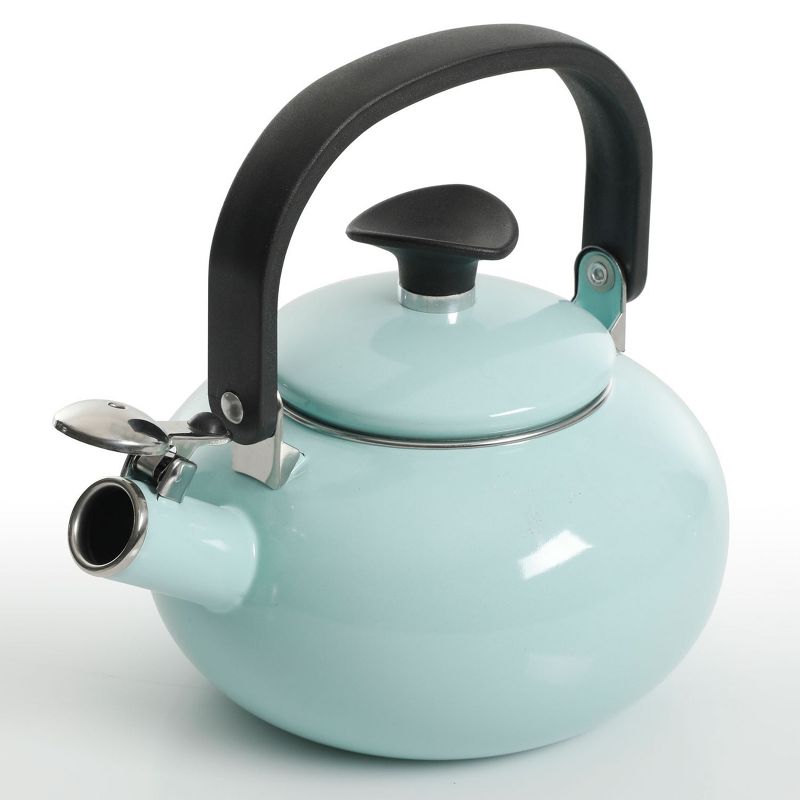 Mr. Coffee 2 Quart Stainless Steel Whistling Tea Kettle with Nylon Handle