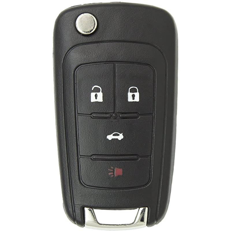 New Keyless Remote 4 Button Flip Car Key Fob for Equinox Verano Sonic and Other Vehicles That Use FCC OHT01060512