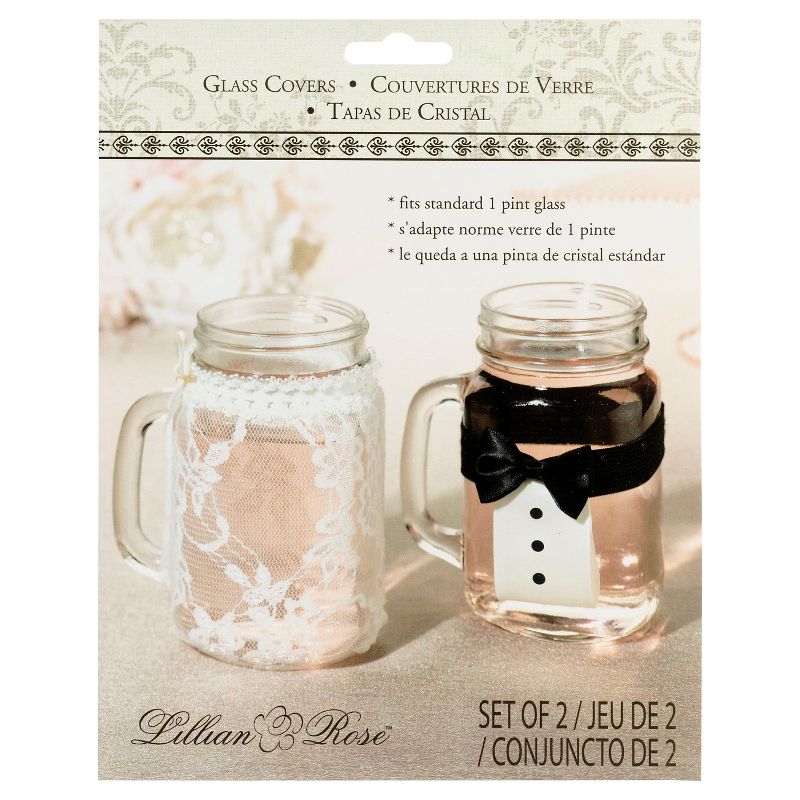 Bride and Groom Glass Covers