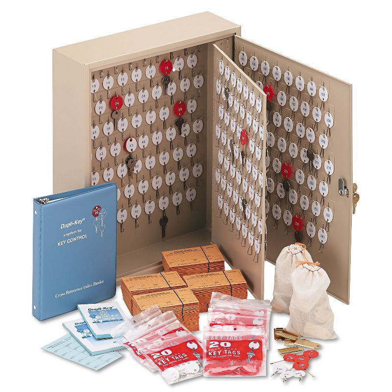 SteelMaster Locking Two-Tag Cabinet 240-Key Welded Steel Sand 16 1/2 x 4 7/8 x 20 1/8 201824003