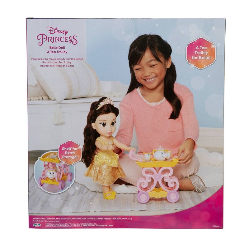 Disney Princess Doll Belle with Tea Cart