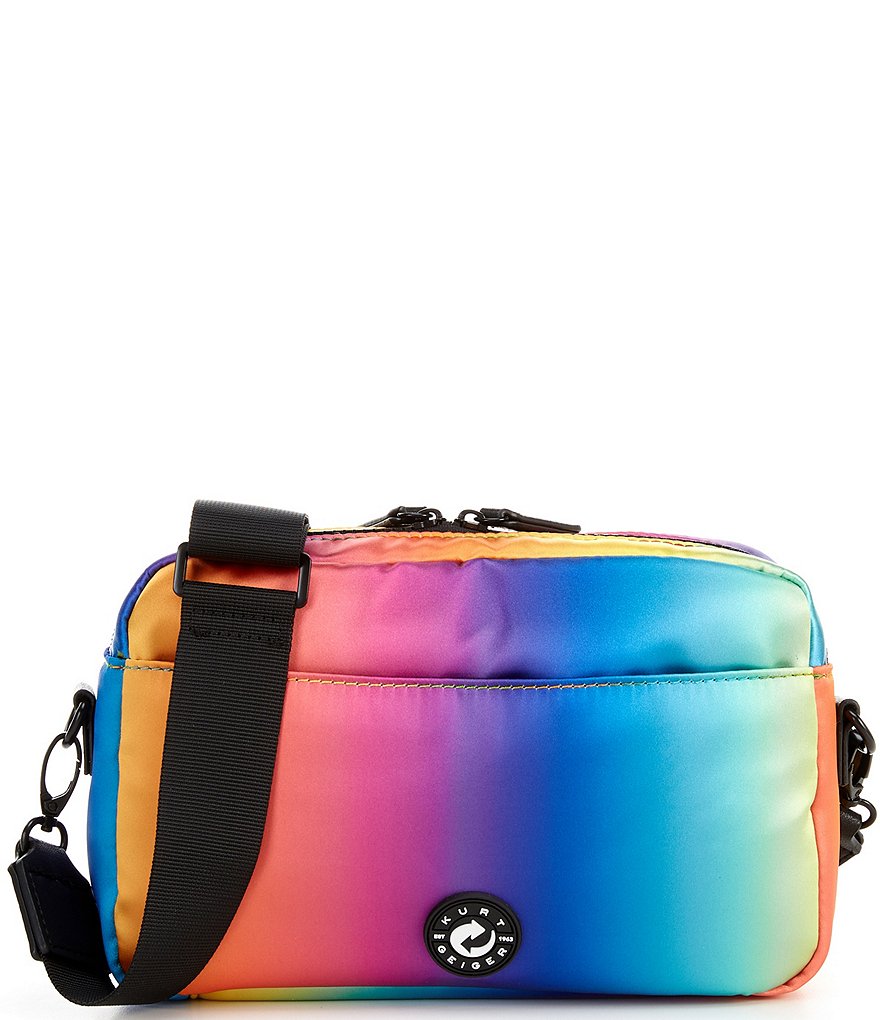 Kurt Geiger London Nylon Quilted Rainbow Ombre Crossbody Bag