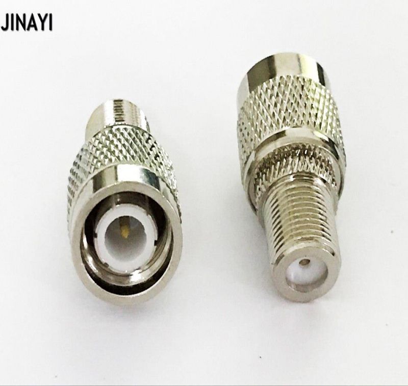 2PC RF Connector F female Jack to TNC male Plug RF Coaxial Coax Cable Adapter