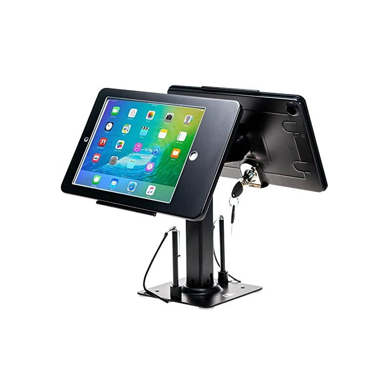 Security Kiosk Dual Stand for iPad Gen. 5 - 6, iPad Pro 9.7, and iPad Air, Black (PAD-ASKB2)