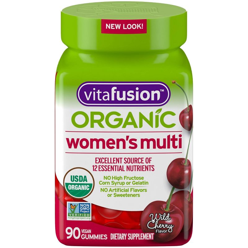 Vitafusion Organic Women's Multivitamin Gummies - Wild Cherry - 90ct