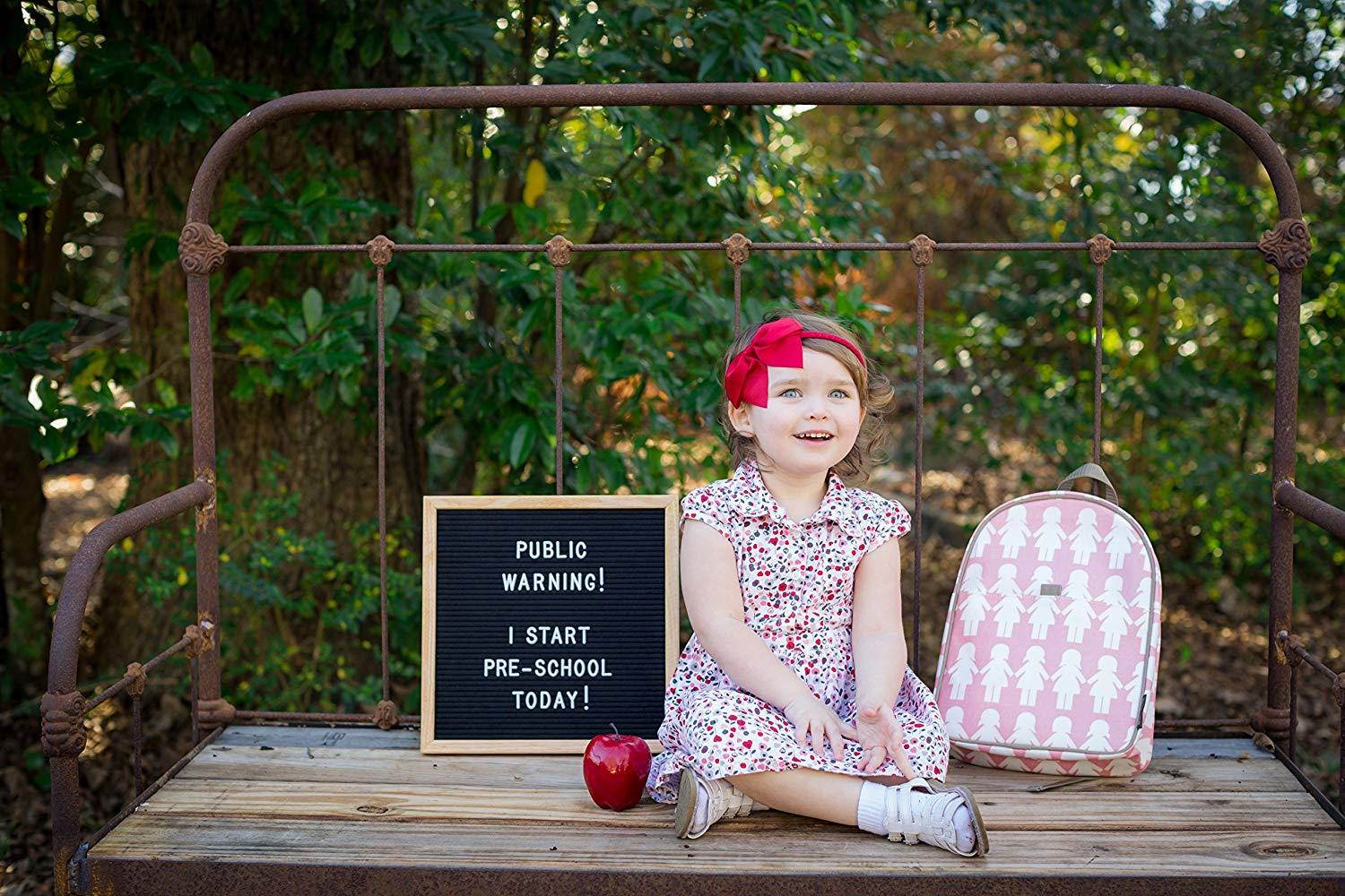 Premium 12x12 Letter Board with Letter Organizer - Changeable Black Felt Vintage Letter Board Sign by Letter&Felt
