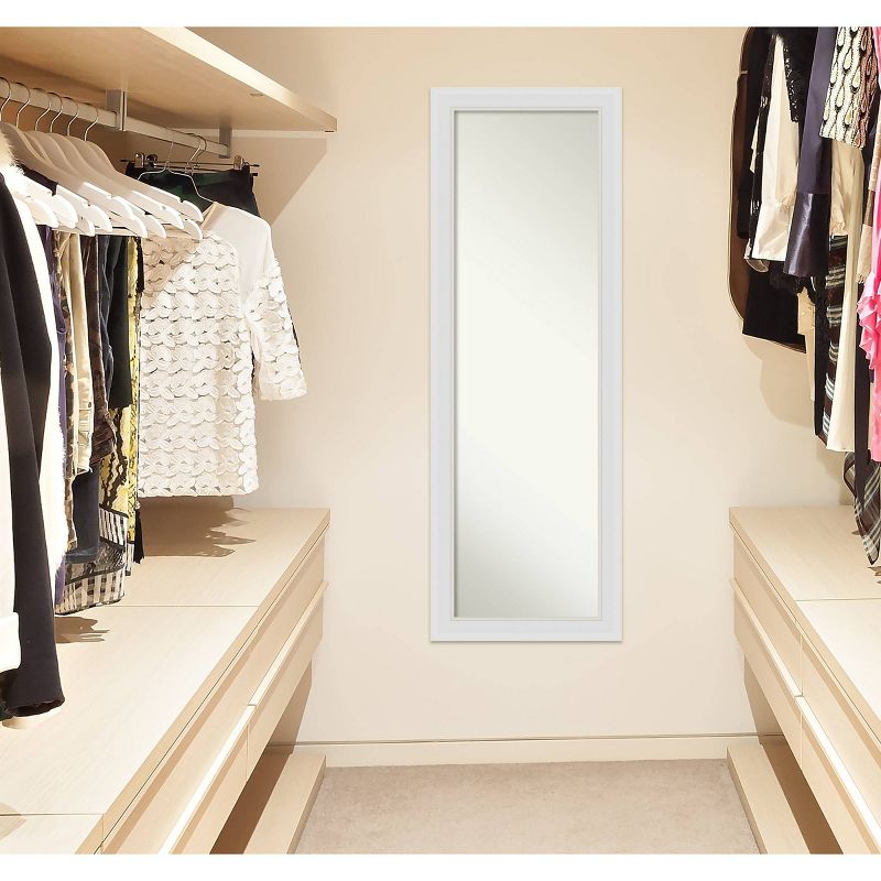 15"x51" White Full Length Over The Door Mirror White - Patton Wall Decor