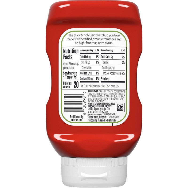 Heinz Organic Tomato Ketchup - 14oz