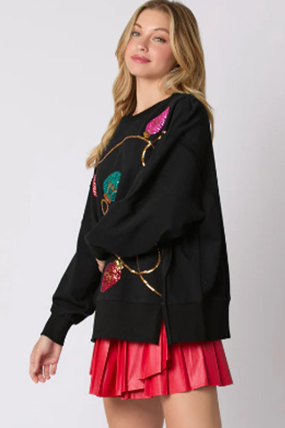 Khaki Plain Drop Shoulder Ribbed Trim Oversized Sweatshirt