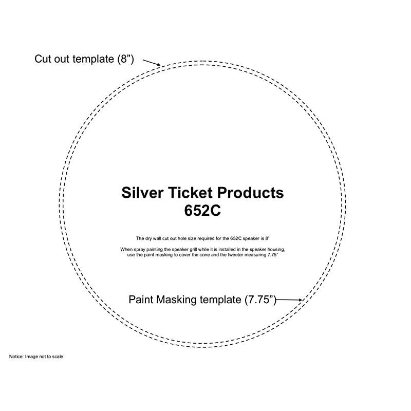 Silver Ticket inCeiling Speaker with Pivoting Tweeter 65 Inch inCeiling 95 inch Overall Size