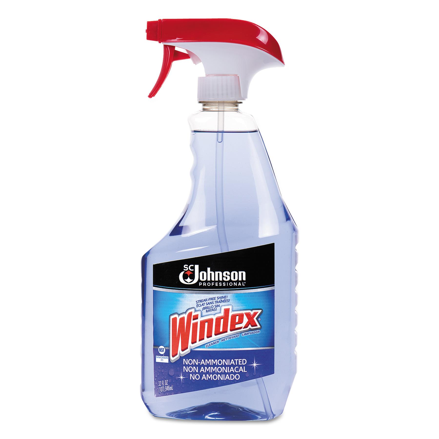 Windex Non-Ammoniated Multi Surface Cleaner Pleasant Scent 32 oz Bottle 12/CT