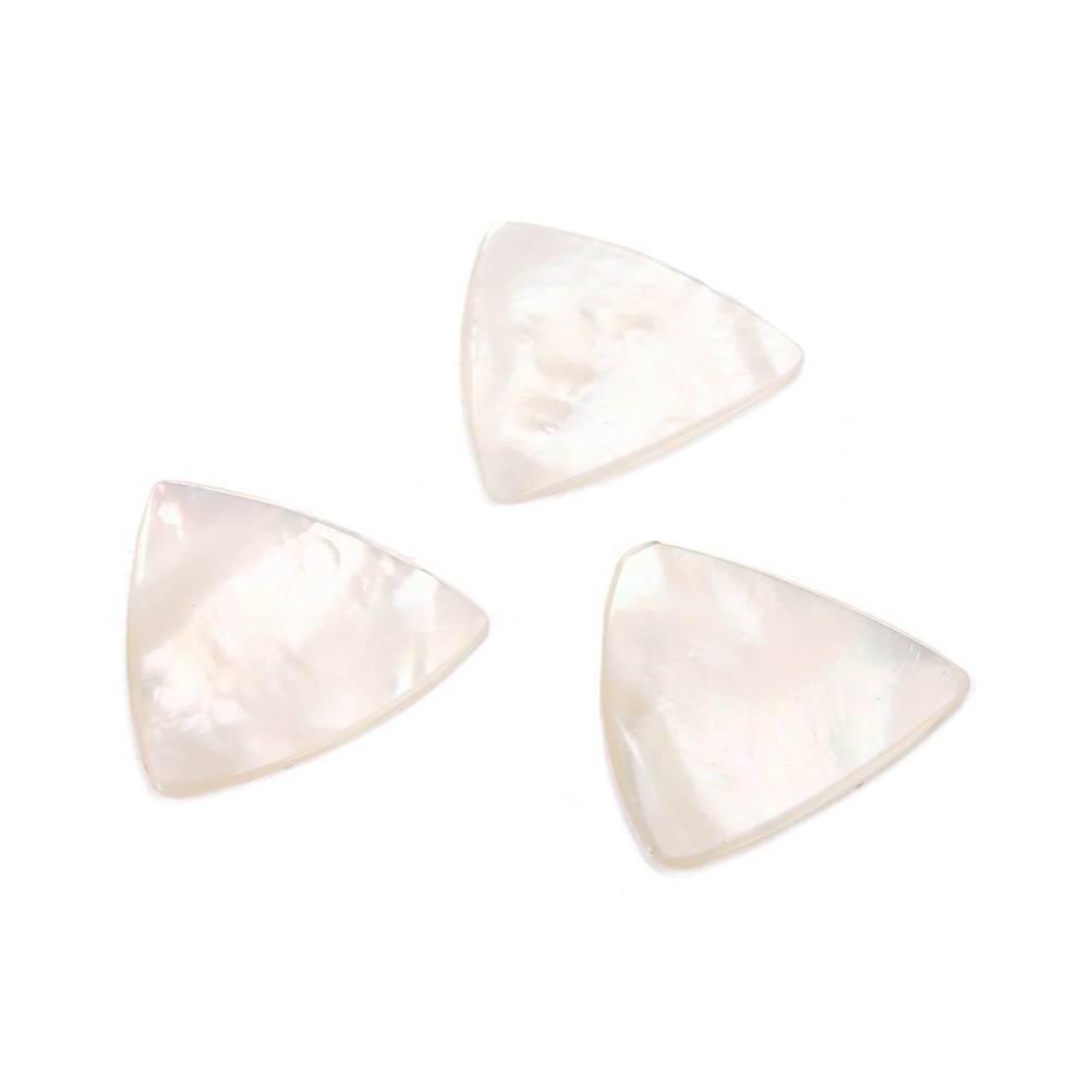 White Abalone Guitar Picks Plectrums Shell Guitar Finger Picks for for Acoustic and Electric Guitar Bass Accessories 28 x 27 x 1.5 mm