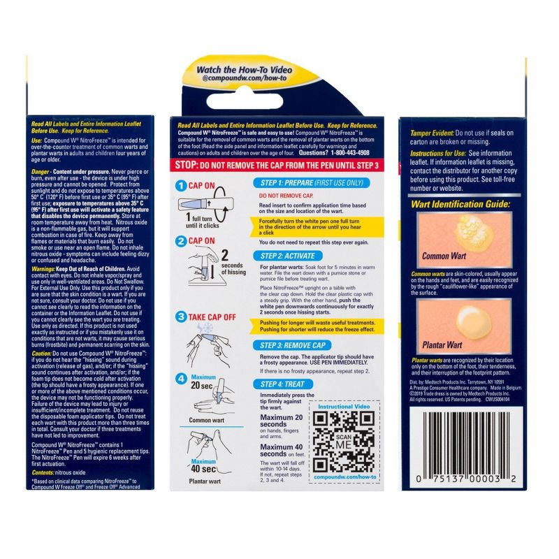 Compound W NitroFreeze Wart Remover Maximum Freeze - 6 Applications