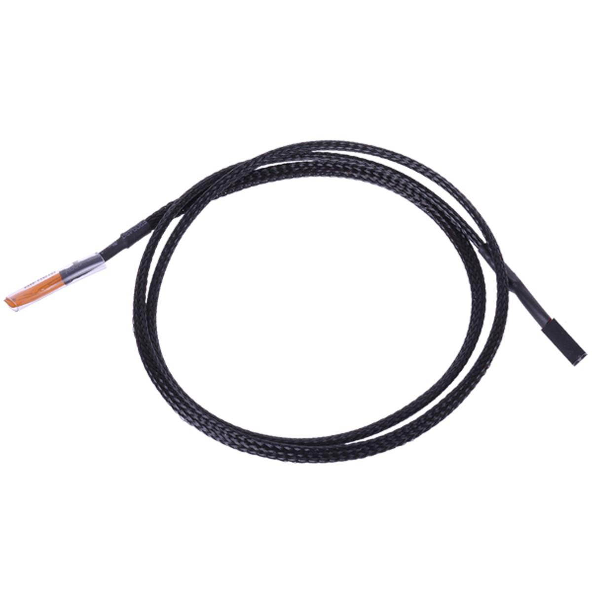 Phobya 10K Temperature Sensor, 80cm, Sleeved, Black