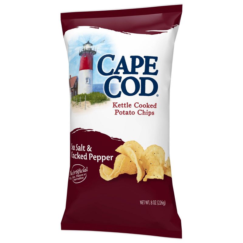 Cape Cod Kettle Cooked Potato Chips - Sea Salt and Cracked Pepper (8oz)