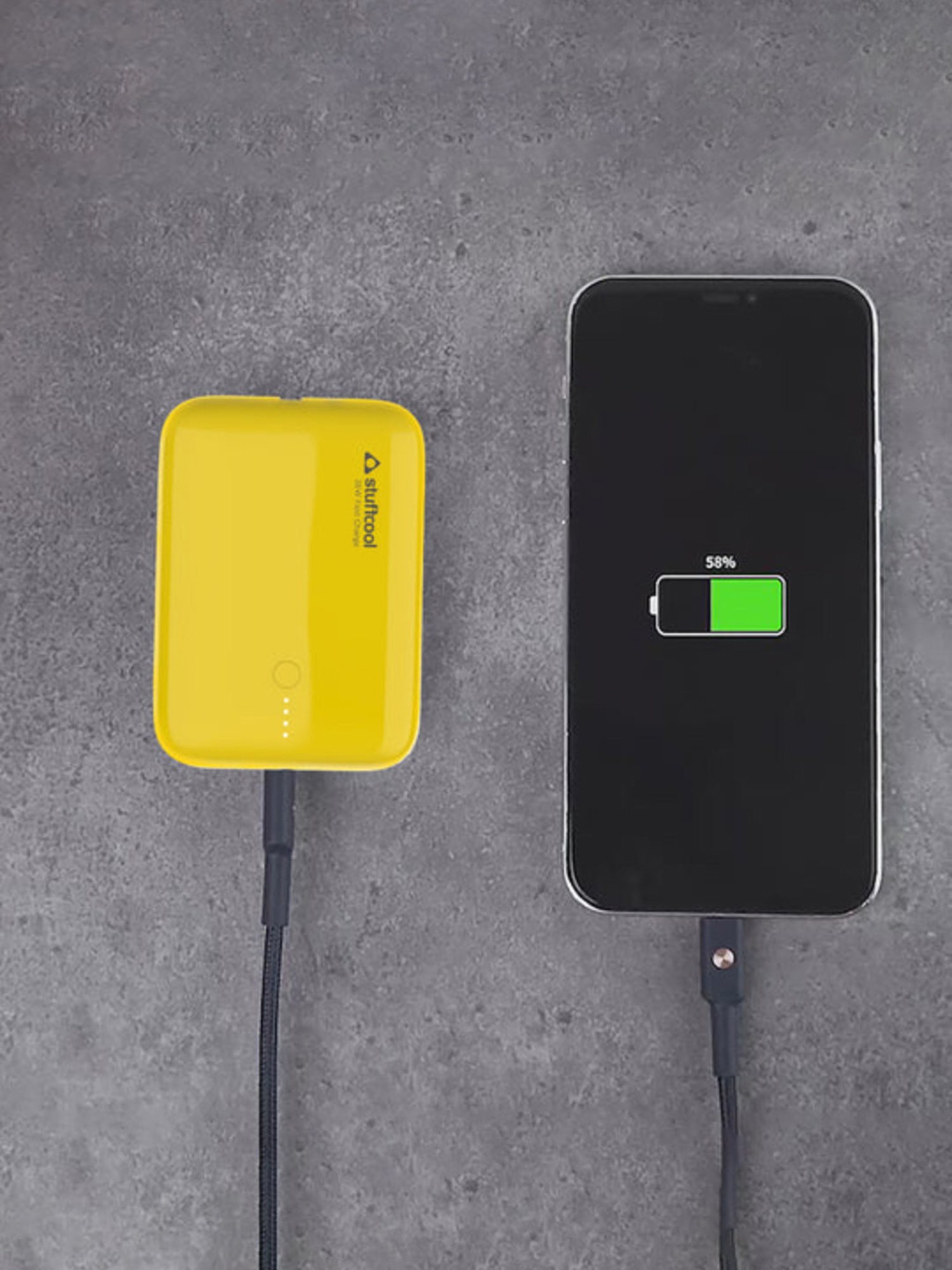 Stuffcool Palm Smallest 10000mAh PD20W Type C Powerbank (Yellow)