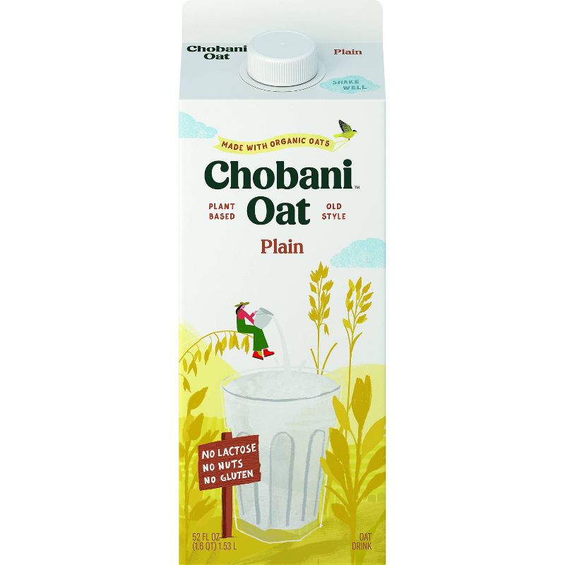 Chobani Oat Plain OatMilk - 52 fl oz