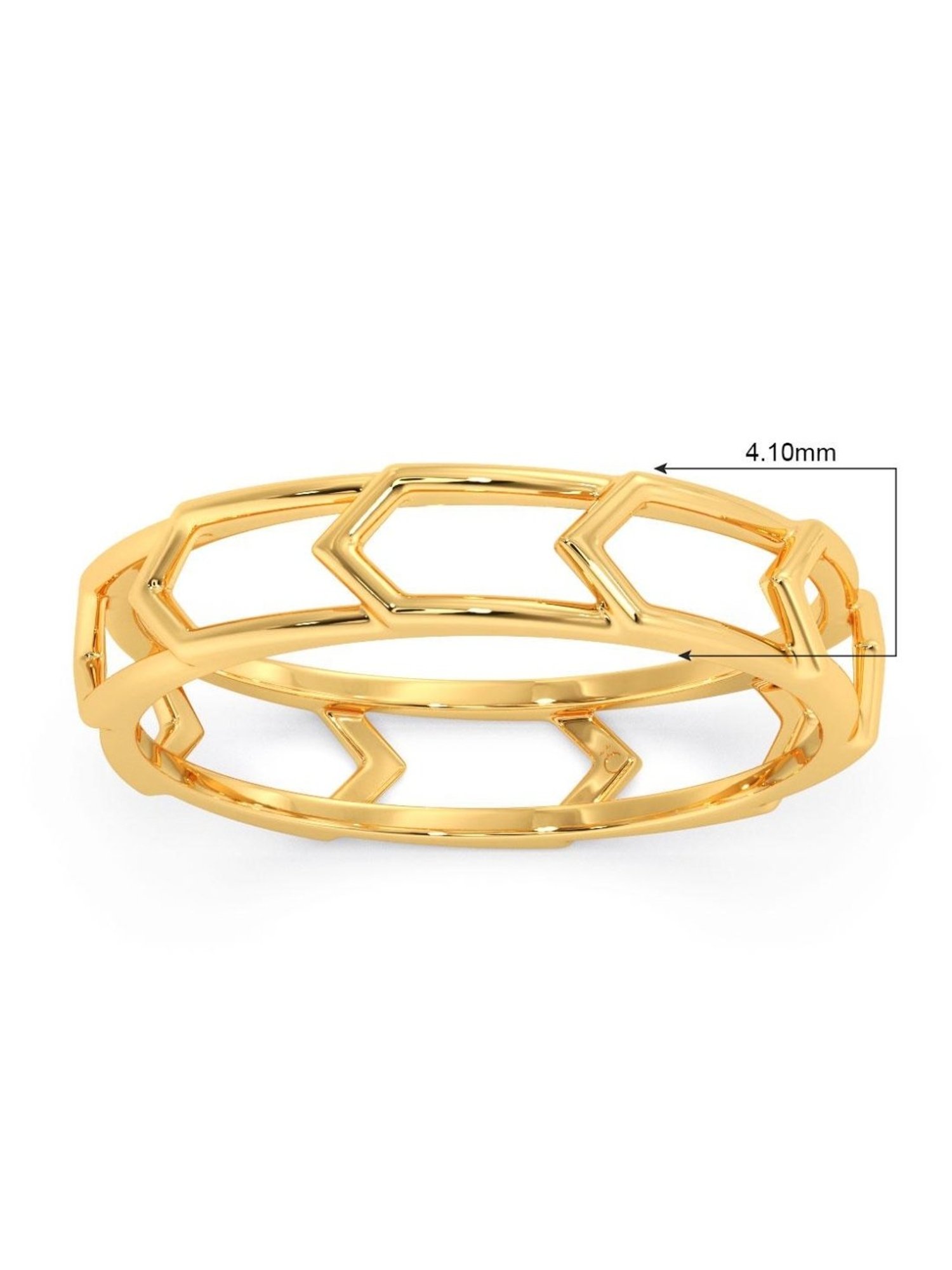 Candere by Kalyan Jewellers 18K Yellow Gold BIS Hallmark Ring for Women