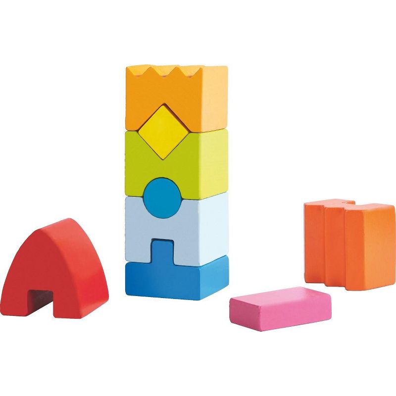HABA Rainbow Rocket 9 Piece Wooden Stacking Play Set for Ages 1 and Up