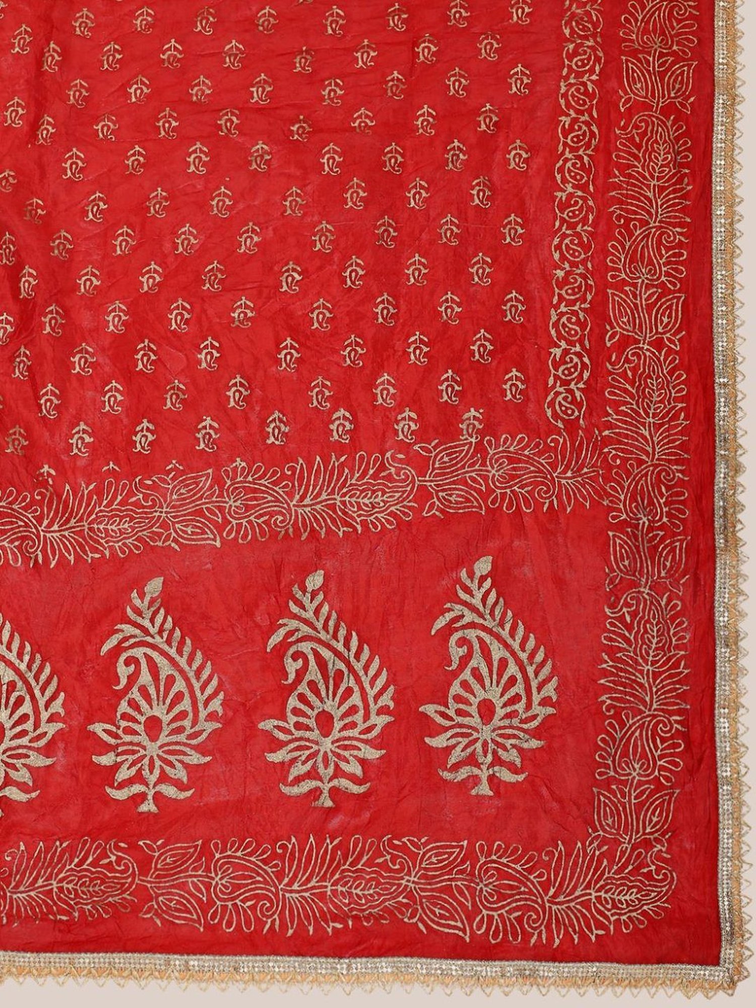 Dupatta Bazaar Red Zari Work Dupatta