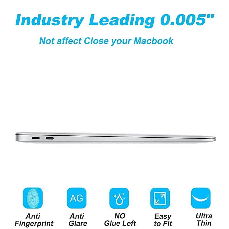 Pack Anti Glare Screen Protector Compatible with 00018 Released MacBook Air 13 with Touch ID Version A193A179 Matte