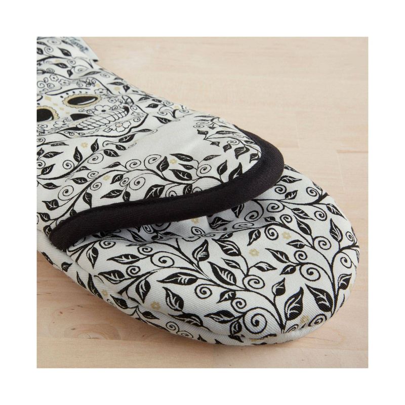 2pk Cotton Buffalo Check Oven Mitt Set Black - Design Imports