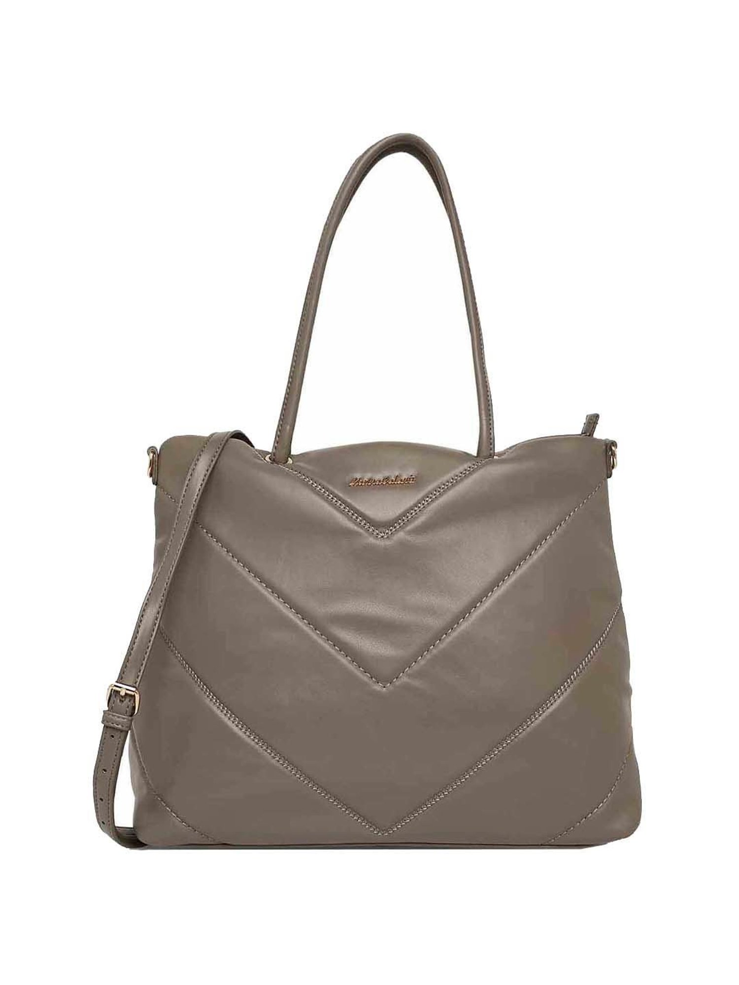 Marina Galanti Brown Textured Medium Tote Handbag