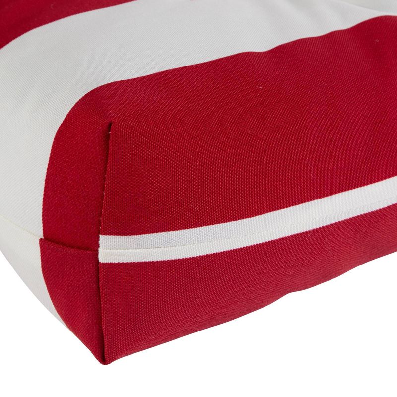 Set of 2 Cabana Stripe Red Outdoor High Back Chair Cushions - Kensington Garden