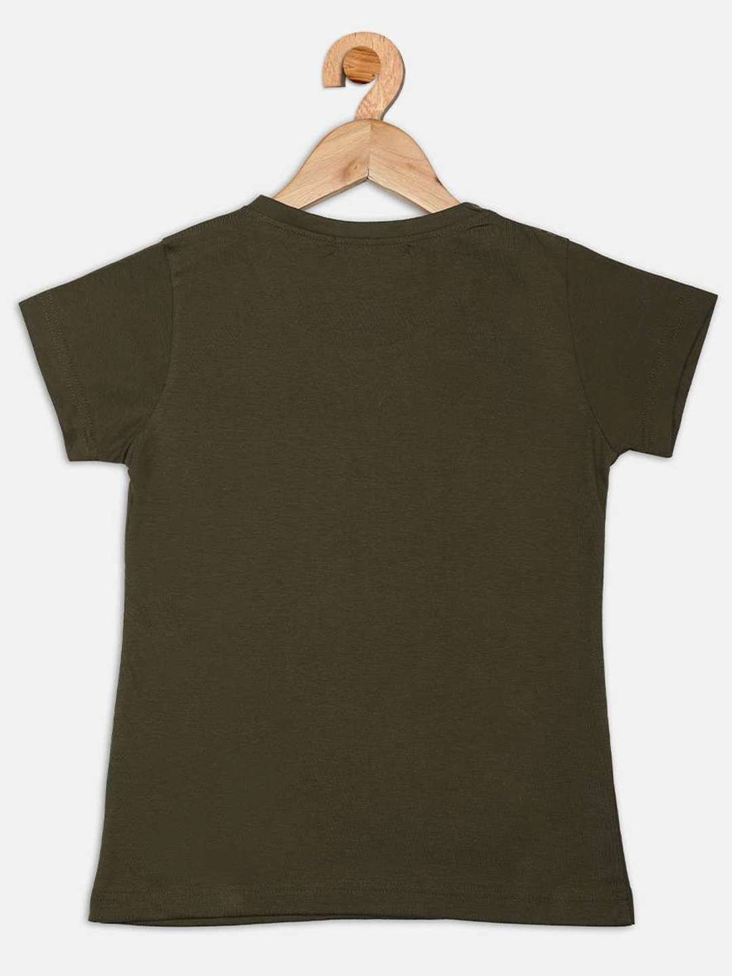 NINS MODA Kids Olive Green Printed Top