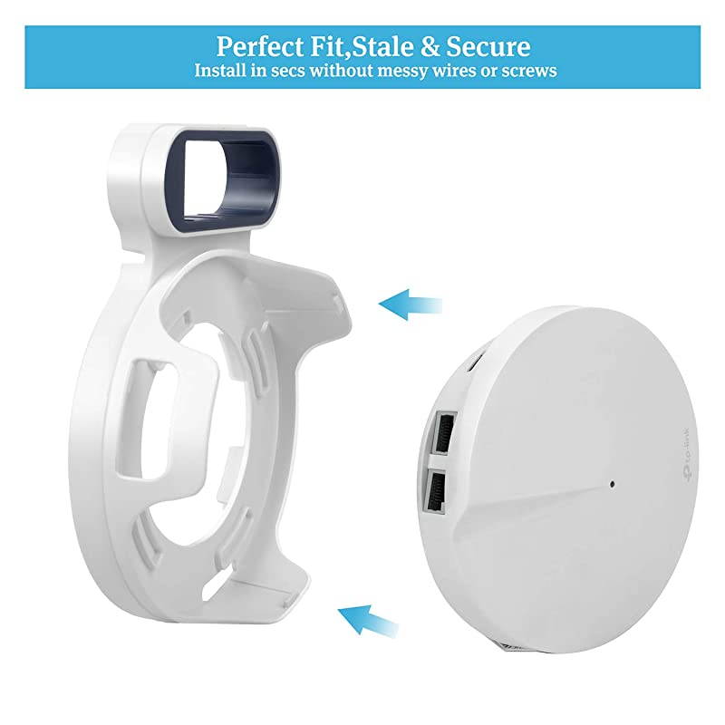 Wall Mount for TPLink Deco M5 Whole Home Mesh WiFi System Sturdy Bracket Holder for TPLink Deco M5 Space Saving TPLink Router Wall Holder Plug in Without Messy Wires or Screws
