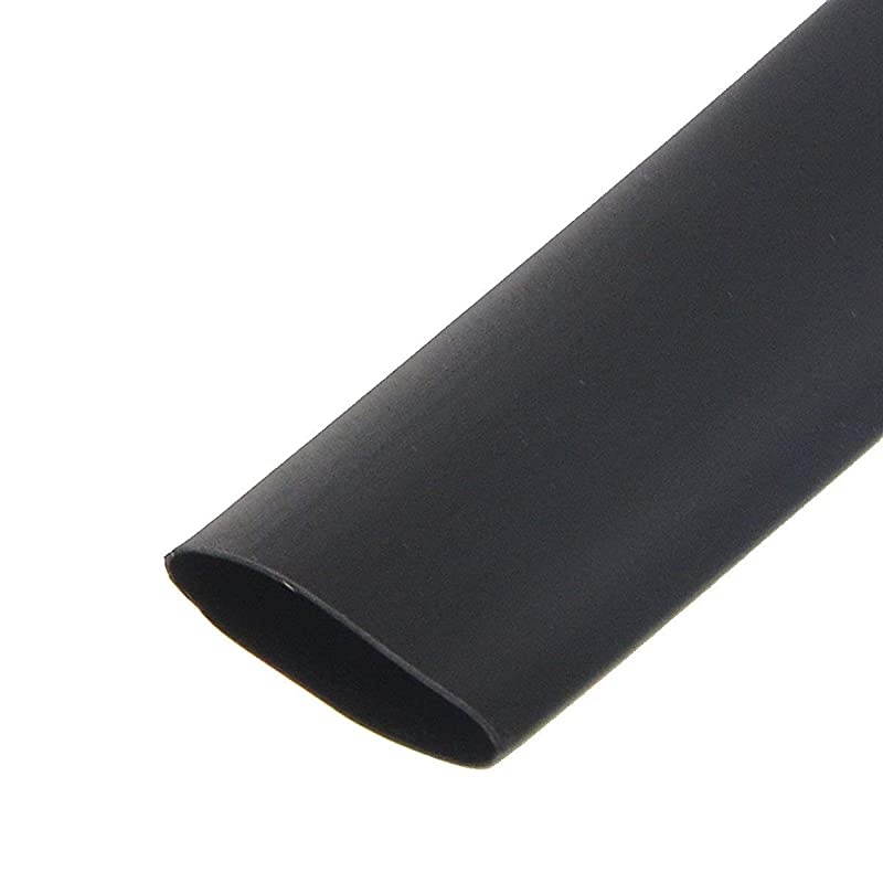 2:1 Shrink Ratio Insulation Heat Shrink Tubing 6M Black Polyolefin 19.7Ft