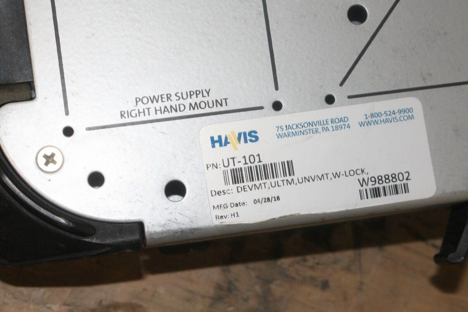 Car truck laptop mount stand with Havis UT-101 dock station