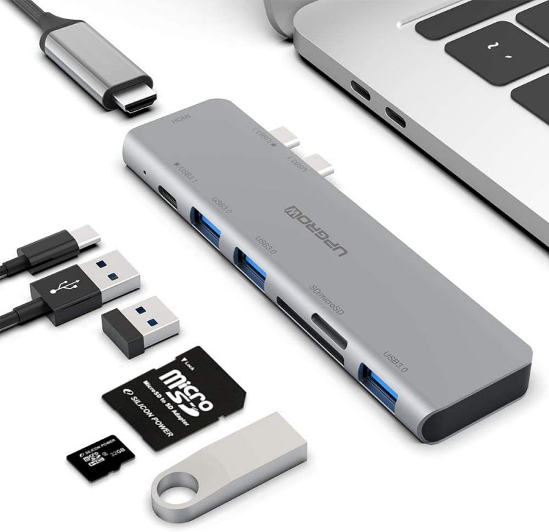 USB C Hub,Type C Hub Adapter, MacBook Pro Accessories with 3 USB 3.0 Ports, 4K@30Hz HDMI,TF/SD Card Reader, USB-C PD Docking for MacBook Pro 13? 15? 16?2017-2020 & MacBook Air 2020/2019/2018