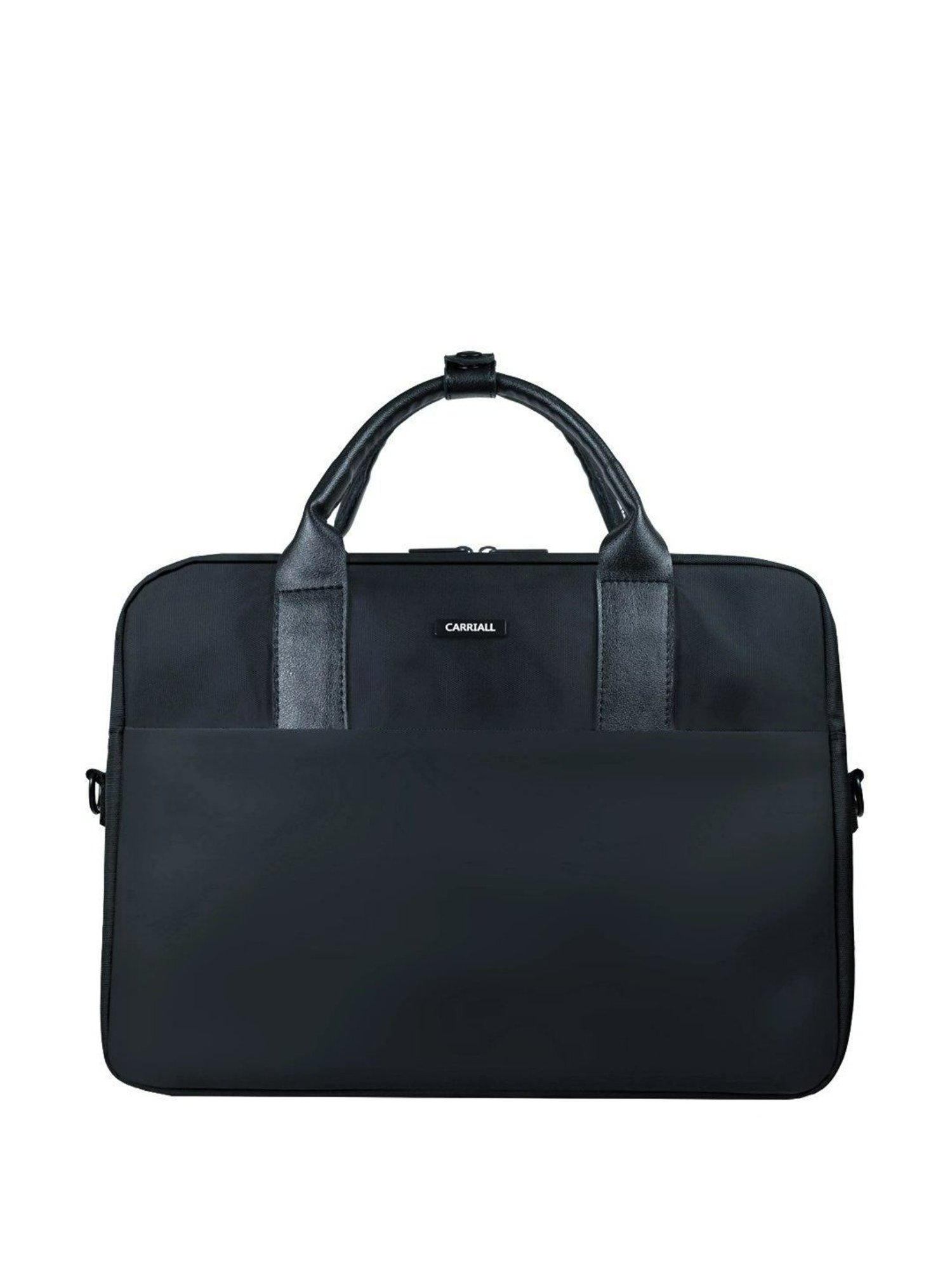 Carriall Jet Black Polyester Medium Laptop Messenger Bags
