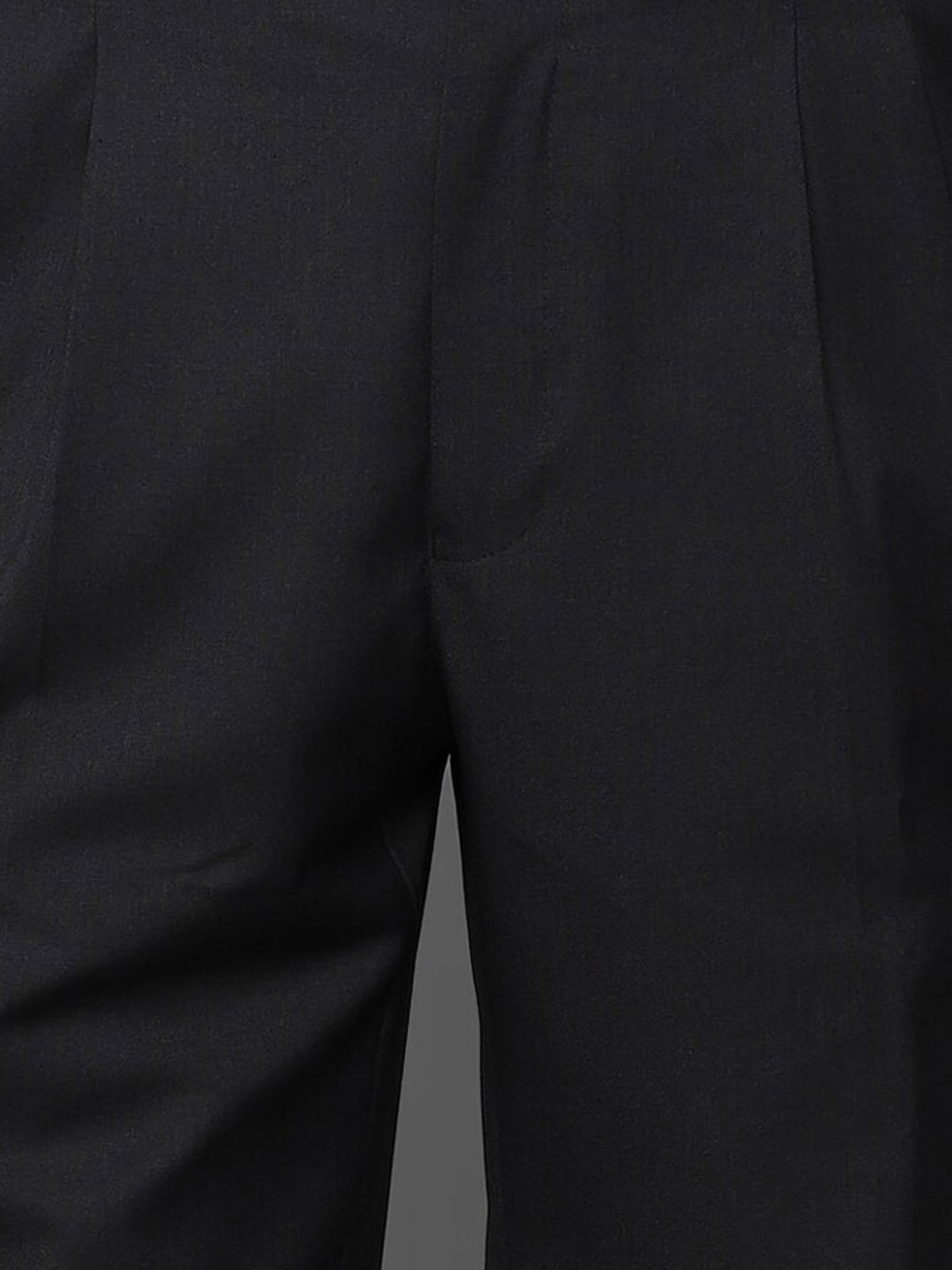 Louis Philippe Black Regular Fit Trousers