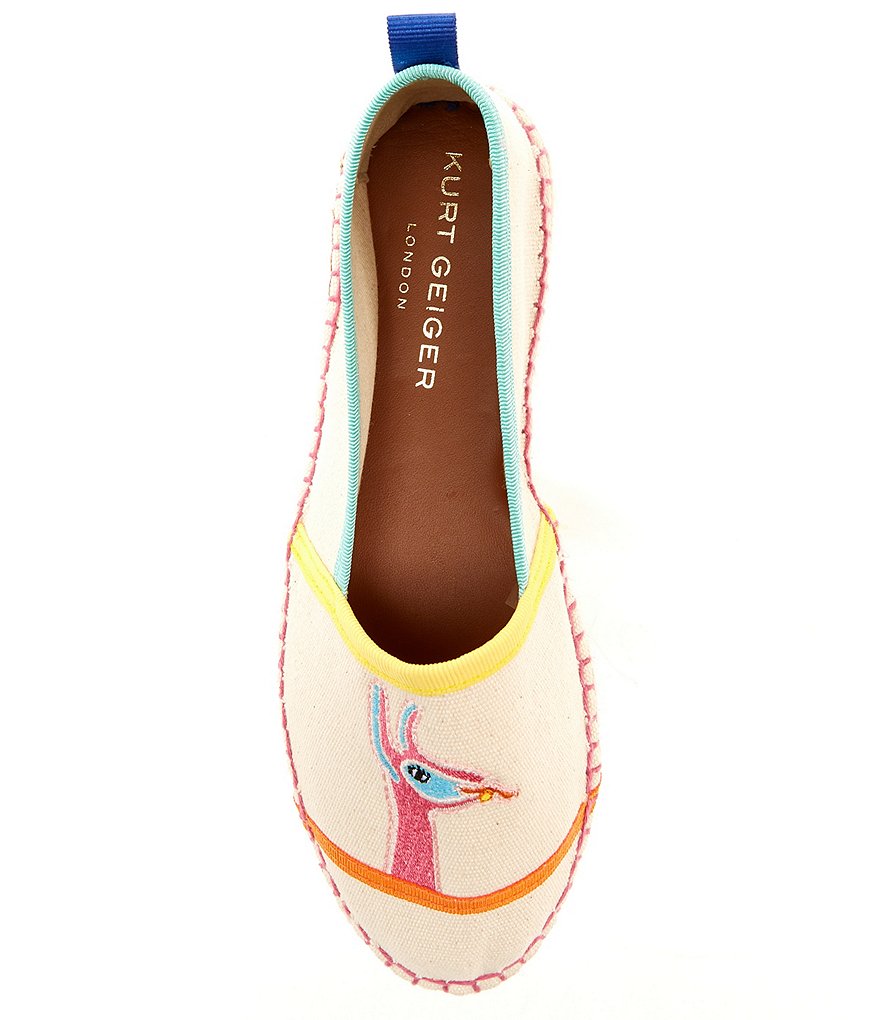 Kurt Geiger London Morella Llama Embroidered Detail Espadrilles
