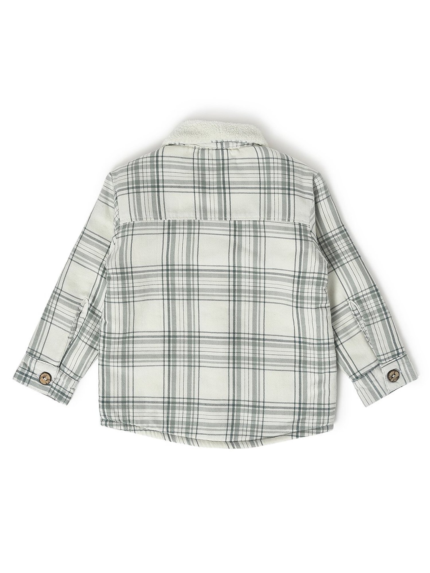 MiArcus Kids Green Checks Full Sleeves Shirt