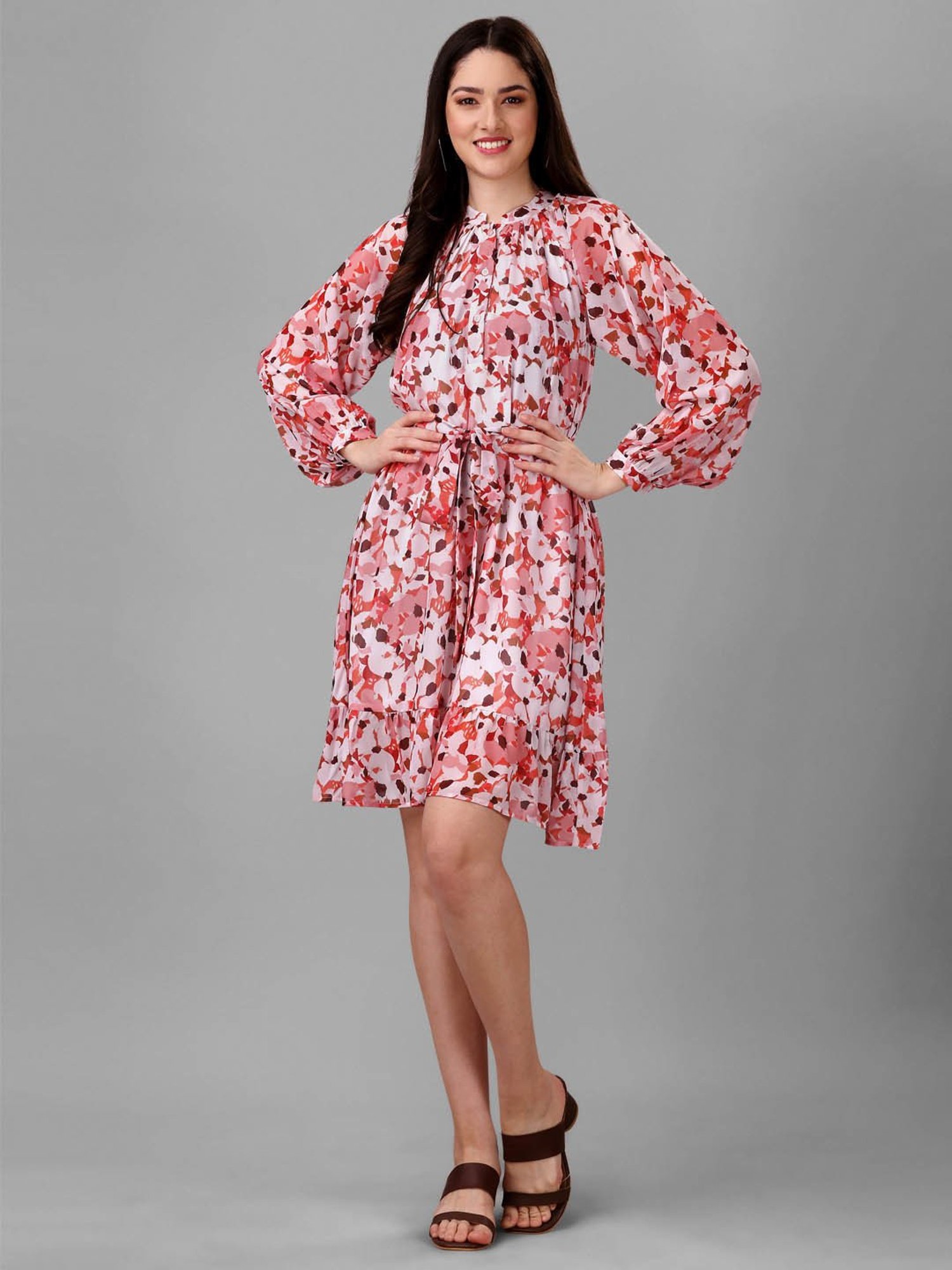 MASAKALI.CO Multicolor Printed A Line Dress