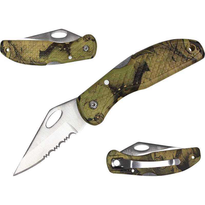 MAXAM® 4" Lockback Knife with camo handle