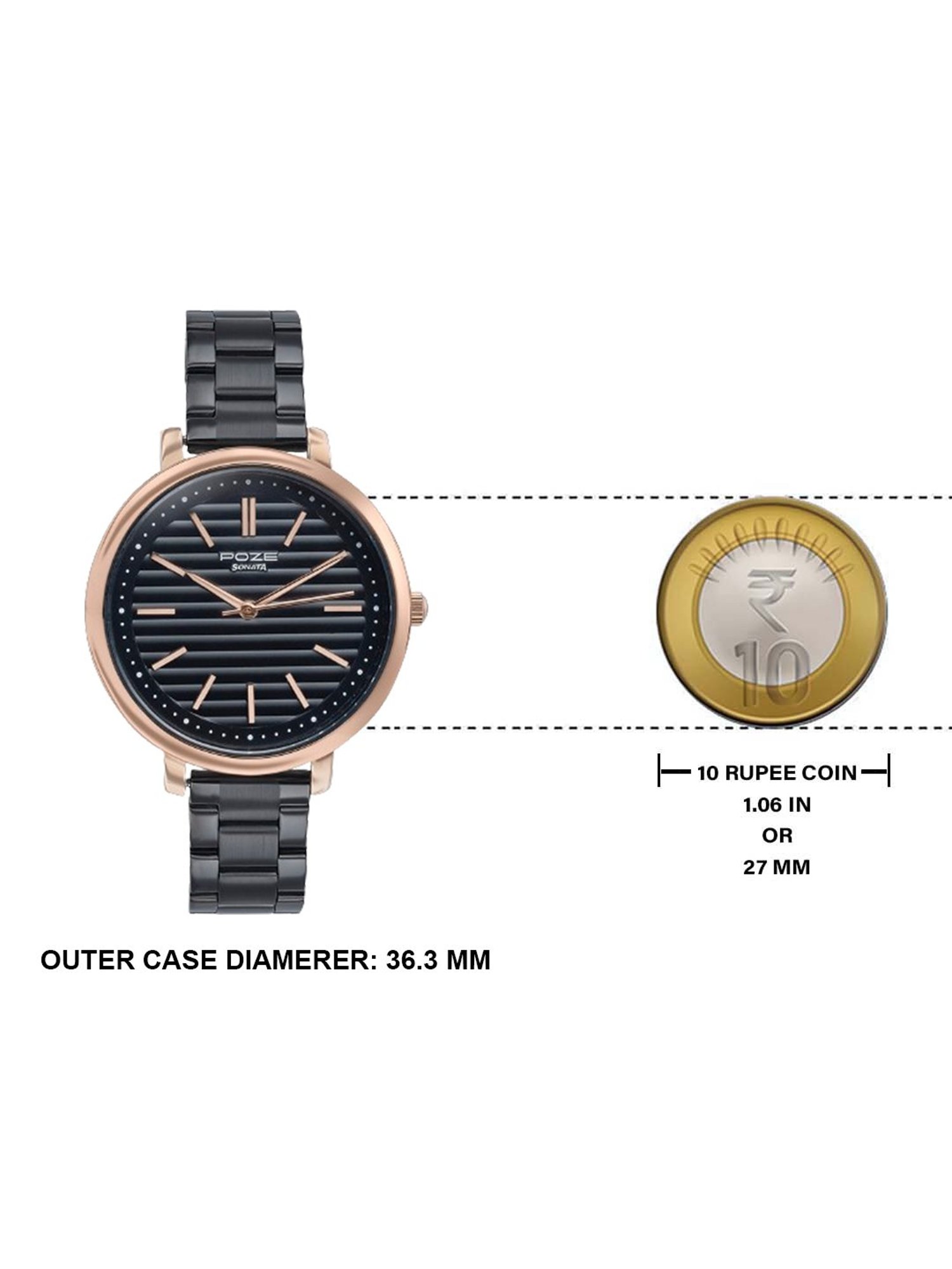 Sonata Poze 3.0 SP80081KM02WF Analog Watch for Women