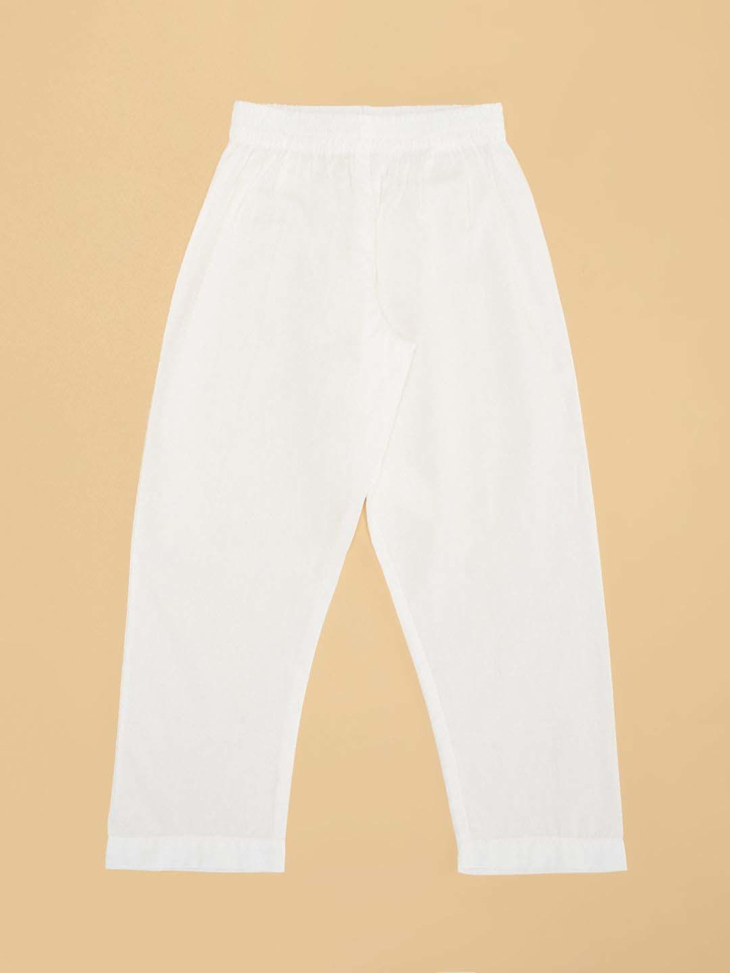 Indus Route by Pantaloons Boys Honey Mustard Solid Full Sleeves Kurta Sets