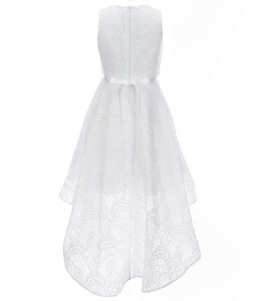 Bonnie Jean Big Girls 7-16 Sequin/Ombre Handkerchief-Hem Dress