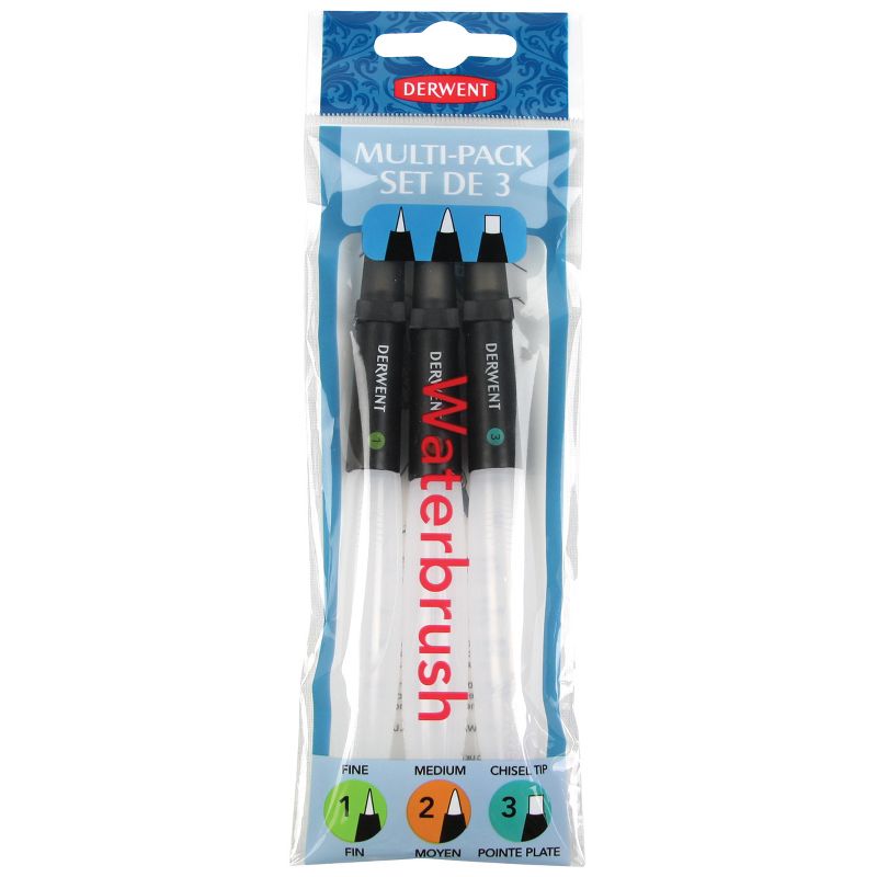 Derwent Waterbrush Assortment 3/Pkg-3/Pkg