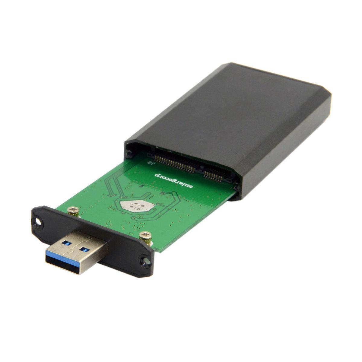Mini PCI-E mSATA to USB 3.0 External SSD PCBA Conveter Card with Enclosure